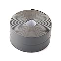 Daycount Tape Caulk Strip Seal for Toliet Bathtub, Sink, Kitchen, Wall Edge, Self Adhesive Corner Liner 126''x1.57'' (Grey)
