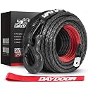 DAYDOOR Synthetic Winch Rope, 3/8in x 92ft 25,500Lbs, Gray