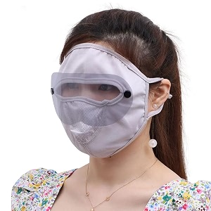 sun protection full face goggles mask for mens and womens  summer uv protection breathable face mask cycling wind and dustproof face covering mask - 1 pcs