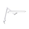 Daylight Company Lumi Task Lamp,+95 CRI, 4000 Lux,Craft Light, Super Bright Desk Lamp, Touch Dimmable, 2 Brightness Levels, Ideal Table Light, Drawing Lamps - Metal - 15 W