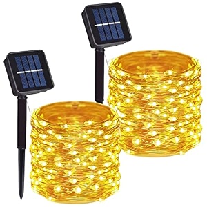 200 led solar fairy string lights 2 pack christmas copper wire lights