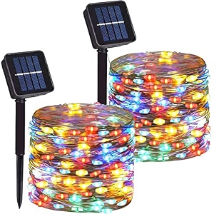 200 led solar fairy string lights 2 pack christmas copper wire lights