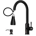 DAYONE Touchless Bronze Kitchen Sink Faucet with Pull Down Sprayer and Soap Dispenser, Oil Rubbed Brown 3 Modes Motion Sensor Hands-Free Single Handle Touch Faucet for Kitchen Sink High Arc