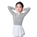 Dayrose Girl's Ballet Sweater, Soft Long Sleeve Girls Active Sweater, Pullover Girls Dance Sweater for Ballet/Warm Ups