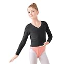 Dayrose Girl's Ballet Sweater, Soft Long Sleeve Girls Active Sweater, Pullover Girls Dance Sweater for Ballet/Warm Ups
