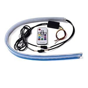 daytime running light strip for bike and car wireless remote controller flexible amp cuttable waterproof 60 cm set of 2