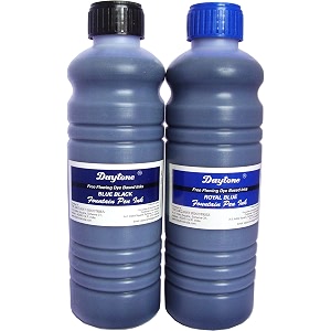 daytone fountain pen ink 500 ml royal blue amp blue black twin pack
