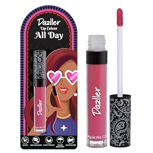 dazller all day lipcolourmoisturizing kokum butternon-transfer amp smudge-proof8hr staymatte liquid lipstick for womendlc001 blossom6g