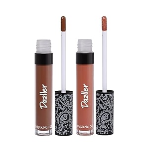 dazller matte all day lipcolour quick dry duomoisturizing kokum butternon-transfer8hr stayliquid lipstick for womenqdlc003 autumnspice  qdlc025 hazelnut cup12g