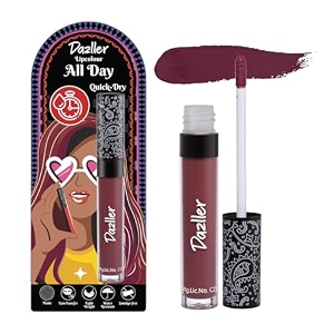 dazller all day lipcolour quick drymoisturizing kokum butternon-transfer amp smudge-proof8hr stayliquid lipstick for womenqdlc004 burgundy6g