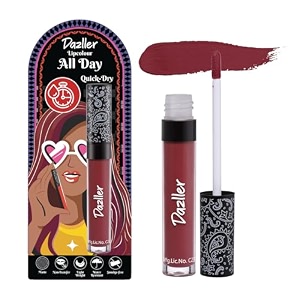 dazller all day lipcolour quick drymoisturizing kokum butternon-transfer amp smudge-proof8hr stayliquid lipstick for womenqdlc009 messy merlot6g