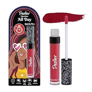 dazller all day lipcolour quick drymoisturizing kokum butternon-transfer amp smudge-proof8hr stayliquid lipstick for womenqdlc017 rosey6g