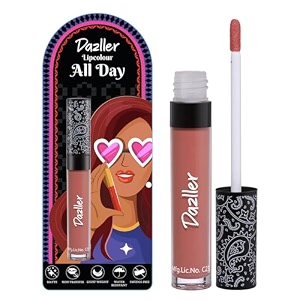 dazller all day lipcolourmoisturizing kokum butternon-transfer amp smudge-proof8hr staymatte liquid lipstick for womendlc024 vital coral6g