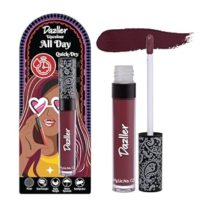 dazller all day lipcolour quick drymoisturizing kokum butternon-transfer amp smudge-proof8hr stayliquid lipstick for womenqdlc027 black honey6g