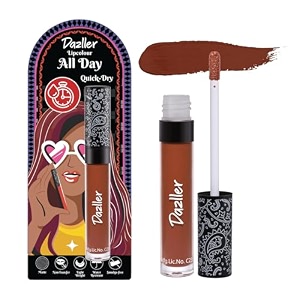 dazller all day lipcolour quick drymoisturizing kokum butternon-transfer amp smudge-proof8hr stayliquid lipstick for womenqdlc043 fruitcake6g