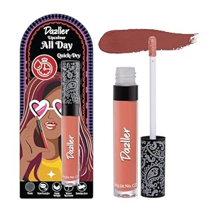 dazller all day lipcolour quick drymoisturizing kokum butternon-transfer amp smudge-proof8hr stayliquid lipstick for womenqdlc046 taro6g