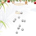 Dazzling Christmas Disco Ball Ornament Moving Spiral Spinning Ball 32 Inch High Natural Bamboo Circle for Indoor Outdoor Porch Yard Garden Patio Room Xmas Party Decoration
