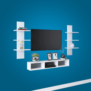 dazzling decor engineered wood tv entertainment unit finish color - white diydo-it-yourself