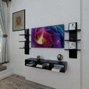 Dazzling Decor Engineered Wood TV Entertainment Unit (Finish Color - Black, DIY(Do-It-Yourself))