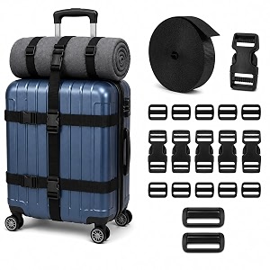 dazzliq multipurpose 6 buckles luggage straps for suitcases bag strap buckle for straps buckle for bags suitcase locking buckles and straps bag slide clips luggage strap luggage belt strap