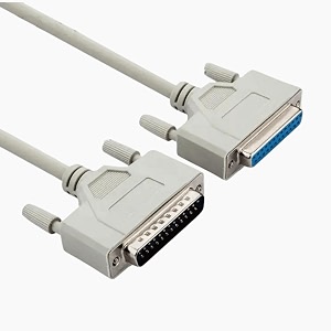 db25 male to db25 female 25 pin parallel printer cable 14 meters white