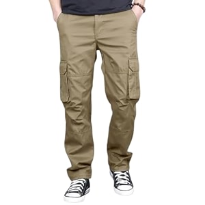 DBAX Mens Olive Green Utility Cargo Pants