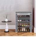 dbeautify 4 Shelf Foldable Collapsible ShoeRack Metal, Plastic Shoe Stand (2-GREY, 4 Shelves, DIY(Do-It-Yourself))
