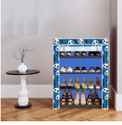 dbeautify 4 Shelf Foldable Collapsible ShoeRack Plastic Collapsible Shoe Stand (21-Blue Before Christmas, 4 Shelves, DIY(Do-It-Yourself))