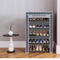 dbeautify Plastic Collapsible Shoe Stand (1_GREY, 5 Shelves, DIY(Do-It-Yourself))