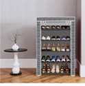 dbeautify Plastic Collapsible Shoe Stand (2_GREY, 5 Shelves, DIY(Do-It-Yourself))