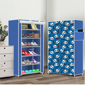 dbeautify 6 shelf foldable collapsible shoerack plastic collapsible shoe stand 21blue before christmas 6 shelves diydo-it-yourself