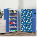 dbeautify 6 Shelf Foldable Collapsible ShoeRack Plastic Collapsible Shoe Stand (21|Blue Before Christmas, 6 Shelves, DIY(Do-It-Yourself))