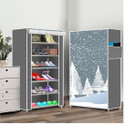 dbeautify 6 Shelf Foldable Collapsible ShoeRack Plastic Collapsible Shoe Stand (13|Grey Felling Snow, 6 Shelves, DIY(Do-It-Yourself))