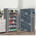 dbeautify Metal, Plastic Shoe Stand (12|Grey House Cartoon, 6 Shelves, DIY(Do-It-Yourself))