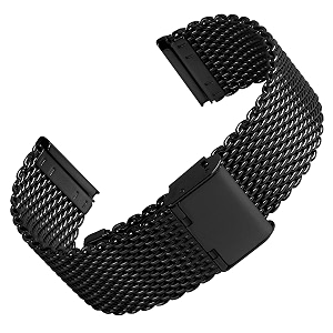 dblack 3939bonez3939 mesh chain stainless steel watch belt ergonomic amp breathable design watch strap  for 08mm 10mm 12mm 14mm 16mm 18mm 20mm or 22mm watch band black choose your size