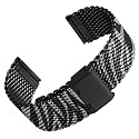 DBLACK ''BONEZ'' Mesh Chain Stainless Steel Watch Belt, Ergonomic &amp; Breathable Design Watch Strap // For 08mm, 10mm, 12mm, 14mm, 16mm, 18mm, 20mm, or 22mm Watch Band (Black, Choose Your Size)