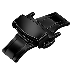 dblack dslck3 butterfly lock stainless steel deployment buckle double push spring clasp for watch strap  for 16mm 18mm 20mm or 22mm watch bands choose your size amp color
