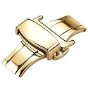 DBLACK ‘’DSLCK3’’ Butterfly Lock Stainless Steel Deployment Buckle Double Push Spring Clasp for Watch strap // For 16mm, 18mm, 20mm, or 22mm Watch Bands (Choose Your Size &amp; Color)