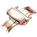 DBLACK ‘’DSLCK3’’ Butterfly Lock Stainless Steel Deployment Buckle Double Push Spring Clasp for Watch strap // For 16mm, 18mm, 20mm, or 22mm Watch Bands (Choose Your Size &amp; Color)