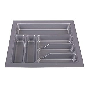 dbr pvc cutlery tray for kitchen drawer width 500 mm tray dimension 17 x 19 inch cutlery storage organizer tray for modular kitchen grey