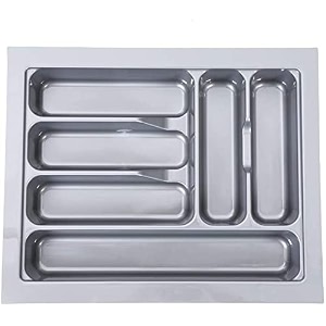 dbr cutlery tray for inside kitchen drawercutlery storage organizer tray for modular kitchen drawer width outer 45 cm tray dimension 15 x 19 inch grey polyvinyl chloride orange