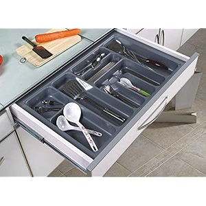 dbr imported pvc cutlery tray for kitchen drawer width 700mm modular kitchen drawer organiser tray dimension 25 x 19 inch gray