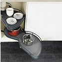 DBR Kitchen Soft Close Revolving Storage Baskets Swing Tray Magic Corner for Cabinet Blind Corner (LEFT OPENING, WHITE)