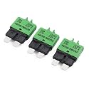 DC 12V 24V 30A Manual Reset Fuse Circuit Breaker ATO/ATC Low Profile Single Pole 30 Amp Thermal Breakers max 32 Volt DC for Automotive Car Truck RV Solar Boat Marine ATV Motorcycle, UL, 3 Pack