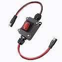 DC 12V Inline Toggle Switch 12AWG ON/Off Switch SAE Waterproof Switch,Red