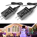 2Pack DC 12V 9W 0.75A Class 2 Power Supply, IP44 Waterproof Low Voltage LED Transformer, Replacement Yard Inflatable Adapter Driver with US Plug,UL Listed,for Christmas Light,Inflatables