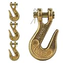 DC Cargo G70 5/16 Chain Hook (Pack of 4) – Heavy Duty Clevis Grab Hook for 5/16 Inch Grade 70 Chain - for Trailer Truck Transport - 4,700 lbs