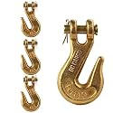DC Cargo Mall 3/8 Clevis Hook - Super Strong G70-4 Pack – Heavy Duty Chain Hooks 3/8 - for Trailer Truck Transport - 6,600 lbs