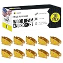 DC Cargo Mall E Track Wood Beam End Socket Shelf Brackets Accessories (10 Pack) - Fit with 2x4 2x6 Add Removable Etrack Load Lock Bar for Enclosed Trailers - Zinc-Coated Steel