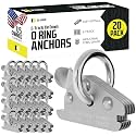 DC Cargo Mall Extra Heavy Duty Steel O-Ring (Pack of 20) 6000Lbs Break Strength - E Track Accessories Tie-Down Anchors for E-Track Tie-Down System